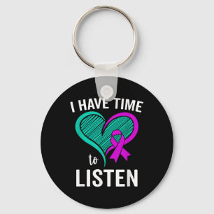 Suicide Awareness Ribbon Mental Health I Have Key Ring
