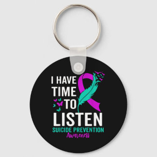 Suicide Awareness Ribbon Mental Health Suicide Key Ring