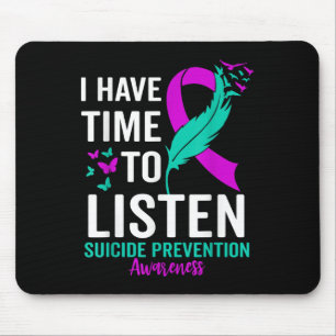 Suicide Awareness Ribbon Mental Health Suicide Mouse Pad
