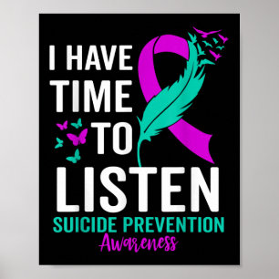 Suicide Awareness Ribbon Mental Health Suicide Pre Poster