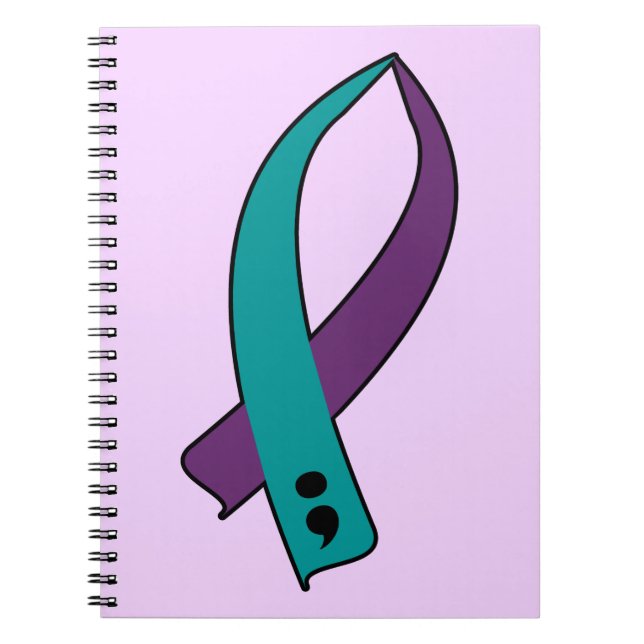Suicide Awareness Ribbon Notebook (Front)