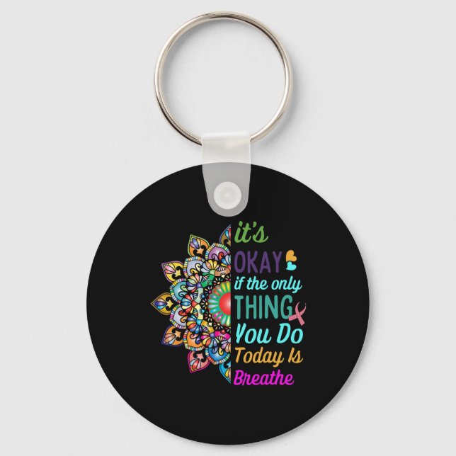 Suicide Awareness Semicolon 988 Gift Ideas 1  Key Ring (Front)