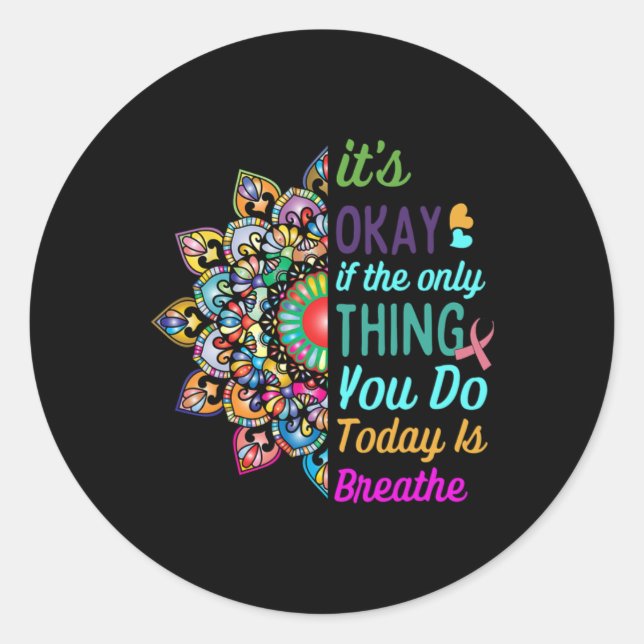 Suicide Awareness Semicolon 988 S 1  Classic Round Sticker (Front)