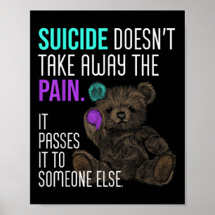 Suicide Awareness Semicolon Mental Health Positive Poster
