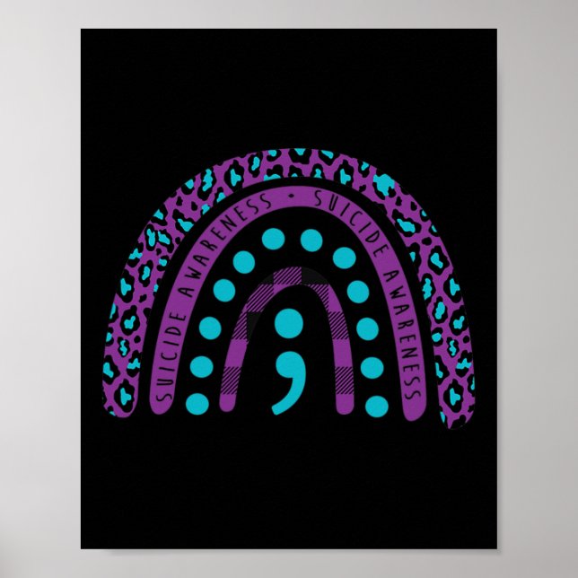 Suicide Awareness Semicolon - Suicide Prevention A Poster (Front)