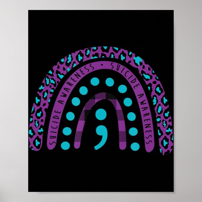 Suicide Awareness Semicolon - Suicide Prevention A Poster (Front)