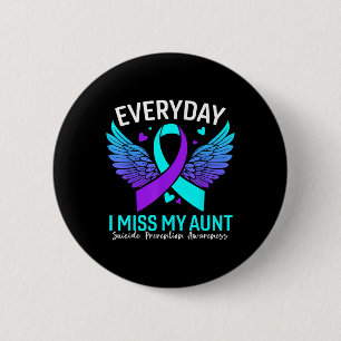 Suicide Awareness Shirt Aunt Suicide Prevention 6 Cm Round Badge