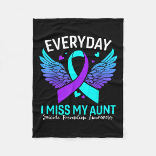 Suicide Awareness Shirt Aunt Suicide Prevention Fleece Blanket
