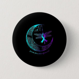 Suicide Awareness Shirt Dragonfly Moon Suicide Pre 6 Cm Round Badge