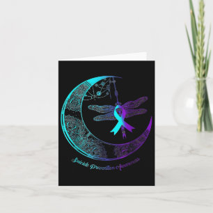 Suicide Awareness Shirt Dragonfly Moon Suicide Pre Card