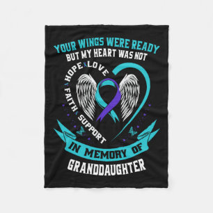 Suicide Awareness Shirt Granddaughter Prevention I Fleece Blanket