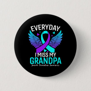 Suicide Awareness Shirt Grandpa Suicide Prevention 6 Cm Round Badge
