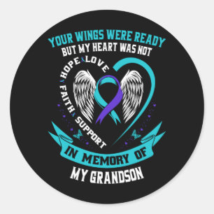 Suicide Awareness Shirt Grandson Prevention Classic Round Sticker