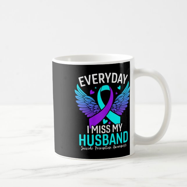 Suicide Awareness Shirt Husband Suicide Coffee Mug (Right)