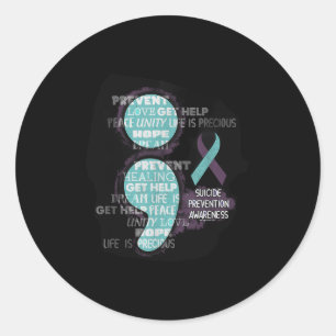 Suicide Awareness Shirt Suicide Prevention Semicol Classic Round Sticker