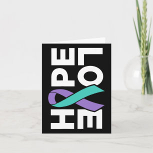 Suicide Awareness - Sideways Hope Love Prevention  Card