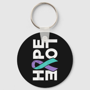 Suicide Awareness - Sideways Hope Love Prevention Key Ring