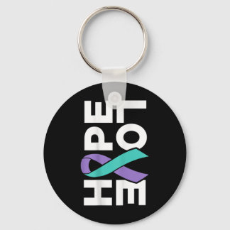 Suicide Awareness - Sideways Hope Love Prevention Key Ring