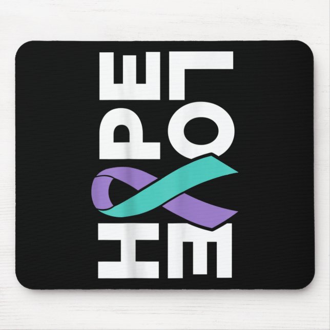 Suicide Awareness - Sideways Hope Love Prevention  Mouse Pad (Front)