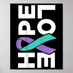 Suicide Awareness - Sideways Hope Love Prevention Poster