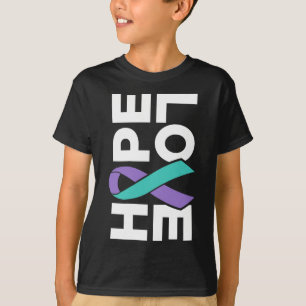 Suicide Awareness - Sideways Hope Love Prevention T-Shirt