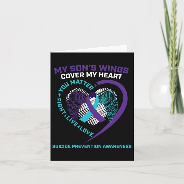 Suicide Awareness Son Loving Memory Suicide Preven Card (Front)