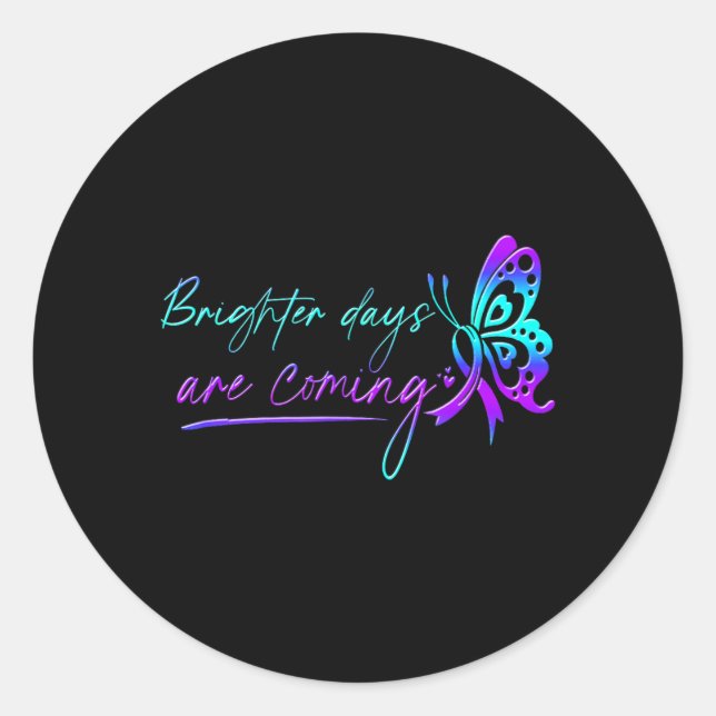 Suicide Awareness Suicide Prevention Support Classic Round Sticker (Front)