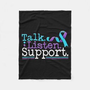 Suicide Awareness Suicide Prevention Support Fleece Blanket