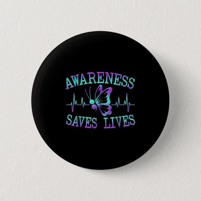 Suicide Awareness Suicide Prevention Suprt Survivo 6 Cm Round Badge (Front)