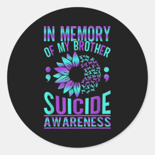 Suicide Awareness Suicide Prevention Suprt Survivo Classic Round Sticker