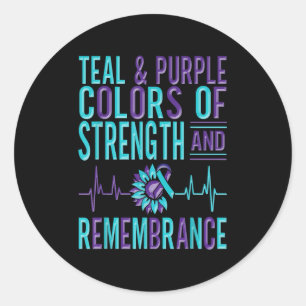 Suicide Awareness Suicide Prevention Suprt Survivo Classic Round Sticker