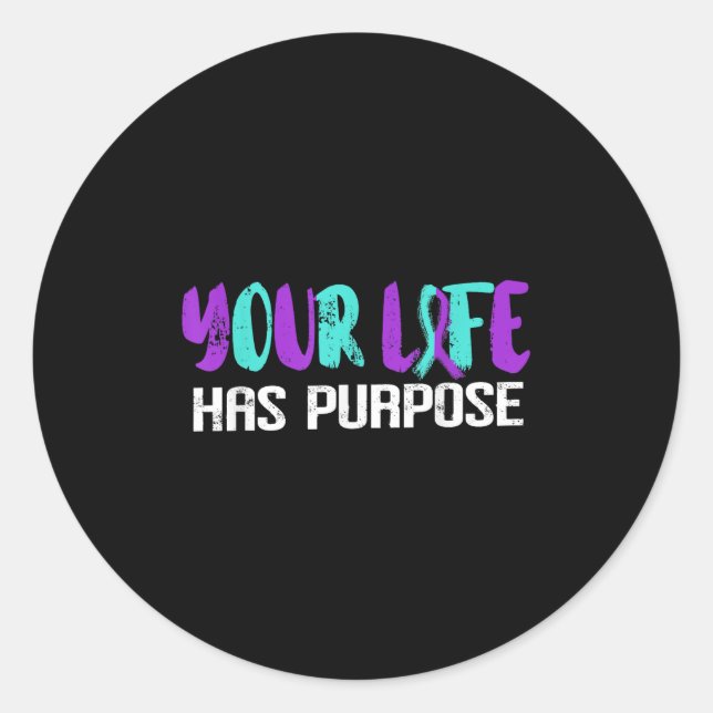 Suicide Awareness Suicide Prevention Suprt Survivo Classic Round Sticker (Front)