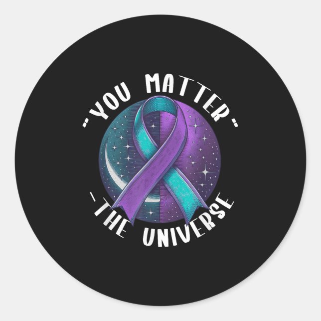 Suicide Awareness Suicide Prevention Suprt Survivo Classic Round Sticker (Front)