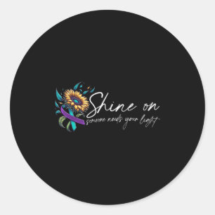 Suicide Awareness Suicide Prevention Suprt Survivo Classic Round Sticker