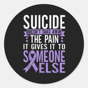 Suicide Awareness Suicide Prevention Suprt Survivo Classic Round Sticker