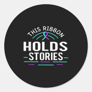 Suicide Awareness Suicide Prevention Suprt Survivo Classic Round Sticker