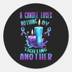 Suicide Awareness Suicide Prevention Suprt Survivo Classic Round Sticker