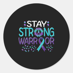 Suicide Awareness Suicide Prevention Suprt Survivo Classic Round Sticker