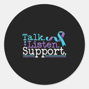 Suicide Awareness Suicide Prevention Suprt Survivo Classic Round Sticker
