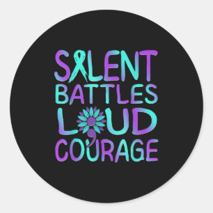 Suicide Awareness Suicide Prevention Suprt Survivo Classic Round Sticker