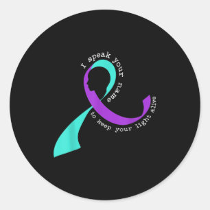 Suicide Awareness Suicide Prevention Suprt Survivo Classic Round Sticker