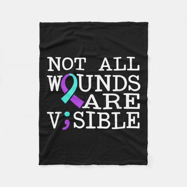 Suicide Awareness Suicide Prevention Suprt Survivo Fleece Blanket (Front)