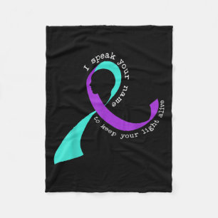Suicide Awareness Suicide Prevention Suprt Survivo Fleece Blanket