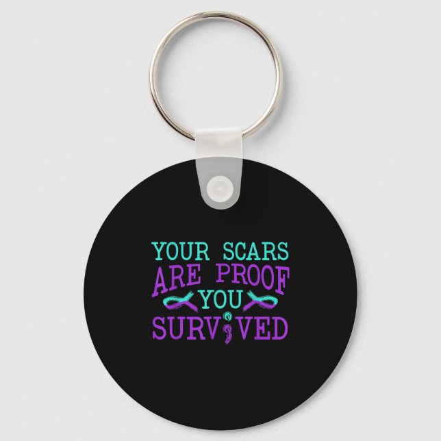 Suicide Awareness Suicide Prevention Suprt Survivo Key Ring (Front)