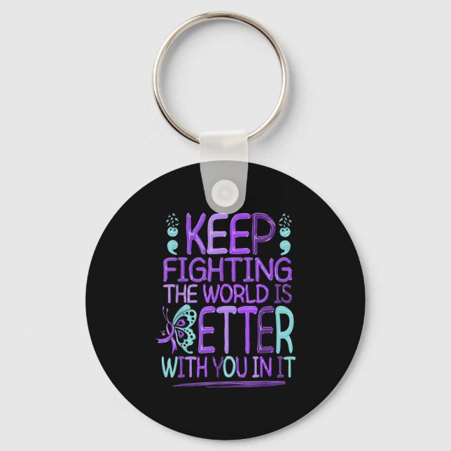 Suicide Awareness Suicide Prevention Suprt Survivo Key Ring (Front)