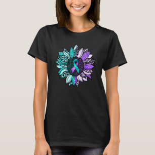 Suicide Awareness Sunflower Suicide Prevention Ri T-Shirt