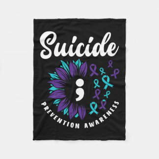 Suicide Awareness Support Suicide Prevention Aware Fleece Blanket