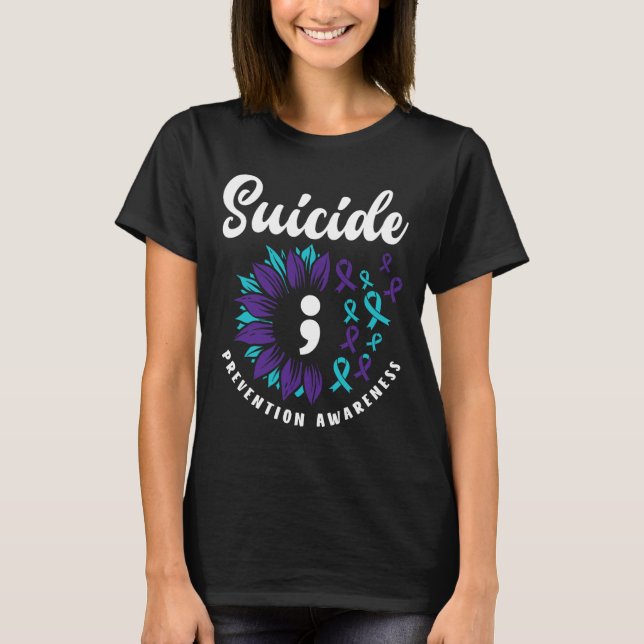 Suicide Awareness Support Suicide Prevention Aware T-Shirt (Front)
