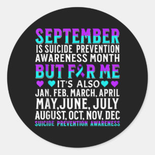 Suicide Awareness Support Suicide Prevention Classic Round Sticker