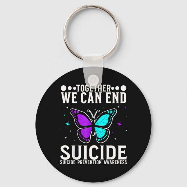 Suicide Awareness Support Suicide Prevention Key Ring (Front)